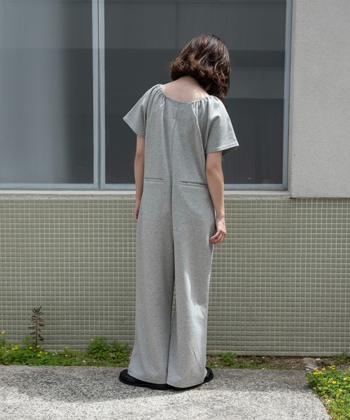 lawgy(ラウジー)の「rafu 2way shoulder allinone / ラフ2wayショルダーオールインワン(つなぎ/オールインワン・レディース・ヘザーグレー/ホワイト・MEDIUM/SMALL)」の14枚目の写真