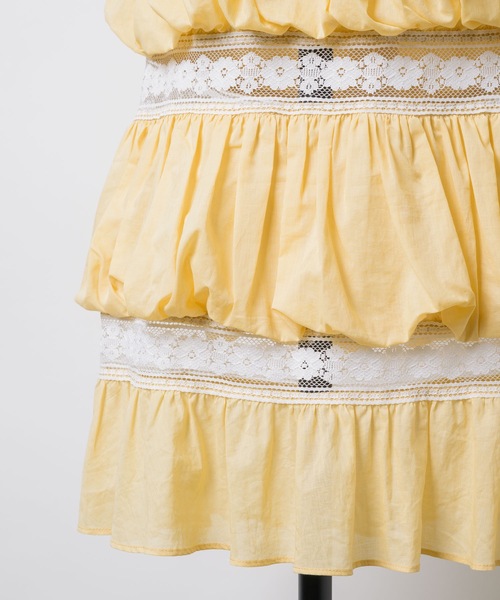 igi(イジ)の「CLOUD PUFF TIERED SKIRT / クラウドパフティアードスカート(スカート・レディース・ベージュ/ホワイト/チャコールグレー・FREE)」の22枚目の写真