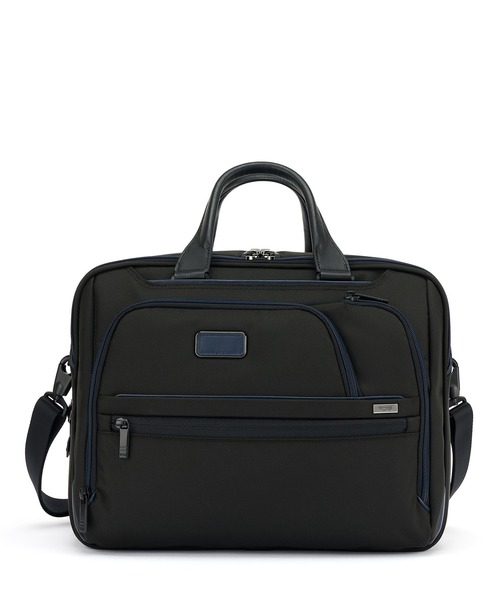 TUMI(トゥミ)の「TUMI ALPHA (アルファ) ミディアム・15インチ・エクスパンダブル・ブリーフケース(A4/PC15インチまで対応)(ビジネスバッグ・メンズ・ブラック×ブルー・FREE)」の1枚目の写真