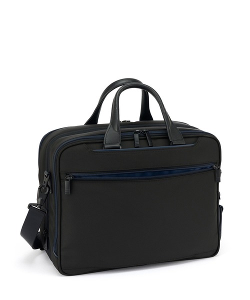 TUMI(トゥミ)の「TUMI ALPHA (アルファ) ミディアム・15インチ・エクスパンダブル・ブリーフケース(A4/PC15インチまで対応)(ビジネスバッグ・メンズ・ブラック×ブルー・FREE)」の6枚目の写真