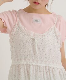 w closet | レースタグリブT(Tシャツ/カットソー)