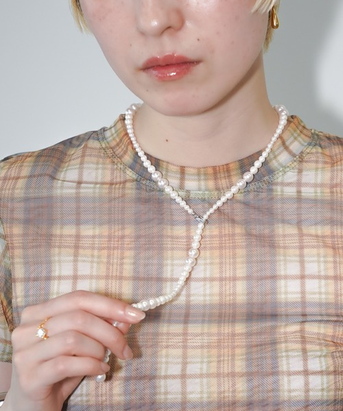 chuclla(チュクラ)の「グラデーションパールネックレス cha26s072(ネックレス・レディース・ホワイト・FREE)」の12枚目の写真