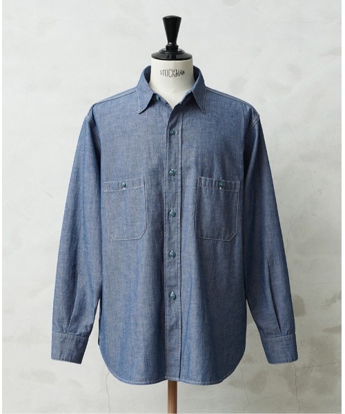WAIPER.inc(ワイパーインク)の「WAIPER.inc 米軍 1950's U.S.NAVY シャンブレーシャツ MADE OF”KAIHARA FABRIC”(シャツ/ブラウス・メンズ・ライトブルー/ブルー・15 1/2/16 1/2/17)」の1枚目の写真