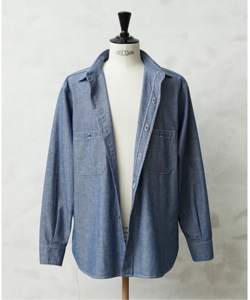 WAIPER.inc(ワイパーインク)の「WAIPER.inc 米軍 1950's U.S.NAVY シャンブレーシャツ MADE OF”KAIHARA FABRIC”(シャツ/ブラウス・メンズ・ライトブルー/ブルー・15 1/2/16 1/2/17)」の6枚目の写真