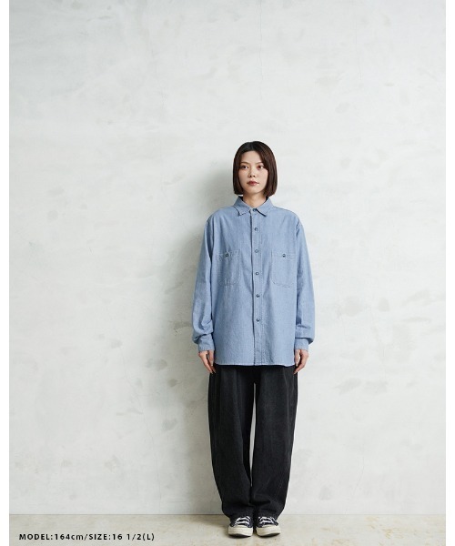 WAIPER.inc(ワイパーインク)の「WAIPER.inc 米軍 1950's U.S.NAVY シャンブレーシャツ MADE OF”KAIHARA FABRIC”(シャツ/ブラウス・メンズ・ライトブルー/ブルー・15 1/2/16 1/2/17)」の8枚目の写真