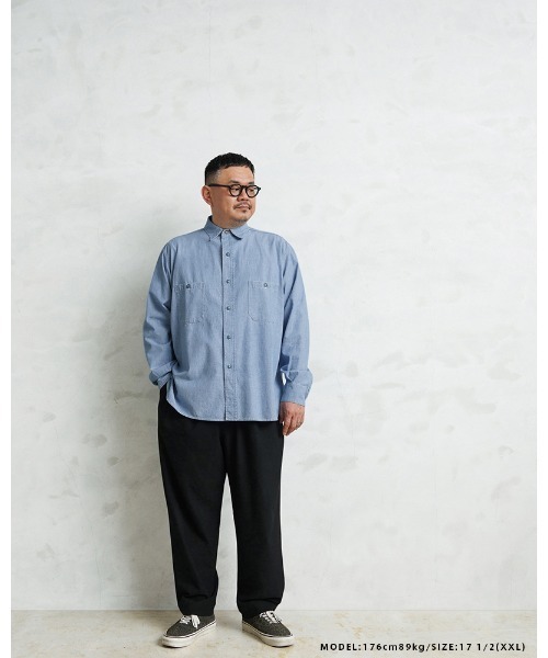 WAIPER.inc(ワイパーインク)の「WAIPER.inc 米軍 1950's U.S.NAVY シャンブレーシャツ MADE OF”KAIHARA FABRIC”(シャツ/ブラウス・メンズ・ライトブルー/ブルー・15 1/2/16 1/2/17)」の9枚目の写真