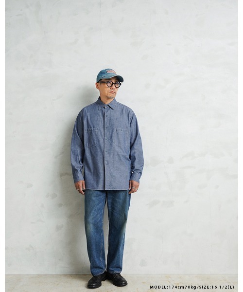 WAIPER.inc(ワイパーインク)の「WAIPER.inc 米軍 1950's U.S.NAVY シャンブレーシャツ MADE OF”KAIHARA FABRIC”(シャツ/ブラウス・メンズ・ライトブルー/ブルー・15 1/2/16 1/2/17)」の10枚目の写真