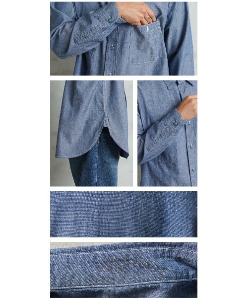 WAIPER.inc(ワイパーインク)の「WAIPER.inc 米軍 1950's U.S.NAVY シャンブレーシャツ MADE OF”KAIHARA FABRIC”(シャツ/ブラウス・メンズ・ライトブルー/ブルー・15 1/2/16 1/2/17)」の16枚目の写真