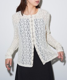 【MAISON BREEZE】フロントホック レースプルオーバー 長袖 XNN