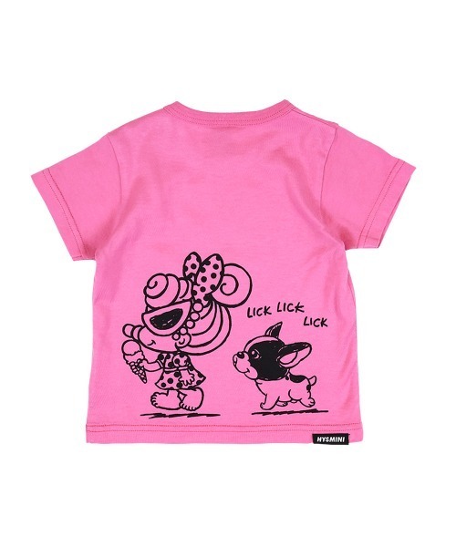 HYSTERIC MINI（ヒステリックミニ）の「HI! SWEETIE 半袖Tシャツ（Tシャツ/カットソー・キッズ・ホワイト/ブラウン/ピンク・90）」の4枚目の写真