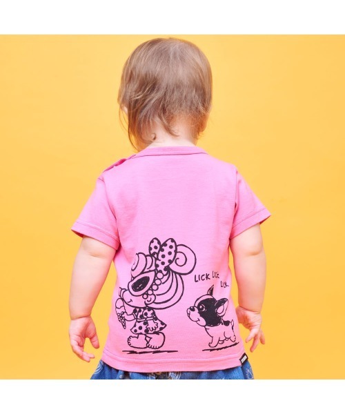 HYSTERIC MINI（ヒステリックミニ）の「HI! SWEETIE 半袖Tシャツ（Tシャツ/カットソー・キッズ・ホワイト/ブラウン/ピンク・90）」の8枚目の写真