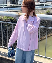 前後2WAYヘンリーネックTEE