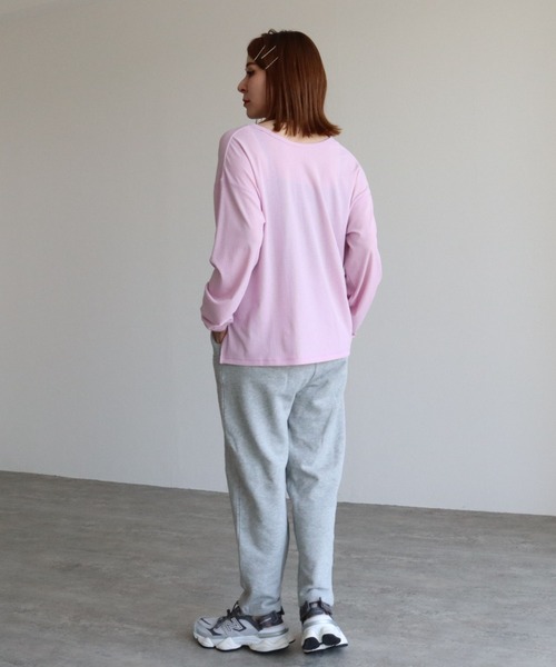 zena（ジェナ）の「前後2WAYヘンリーネックTEE（Tシャツ/カットソー・レディース・ベビーピンク/サックスブルー・フリー）」の10枚目の写真