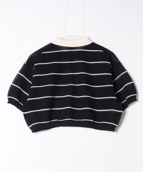 CLANE(クラネ)の「SPONGY SHEER POLO KNIT TOPS 10106-2273(ニット/セーター・レディース・ブルー/ネイビー・1)」の3枚目の写真