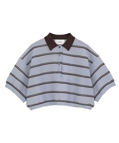 CLANE クラネ SPONGY SHEER POLO KNIT TOPS CLANE/クラネ】SPONGY SHEER POLO KNIT TOPS/スポンジシアーポロニット