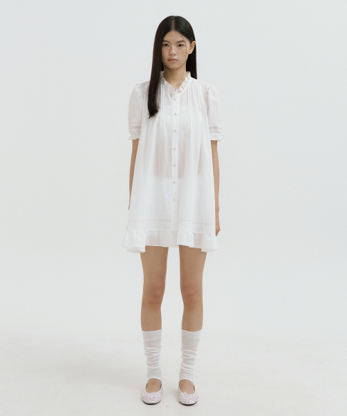 LUCIR ZU(ルシールズ)の「Cotton Lace Frill Mini Dress (ivory)(ワンピース・レディース・その他・FREE)」の3枚目の写真