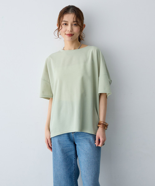 anyfee(エニフィー)の「【anyfee/大きいサイズ】バックフリルTシャツトップス(Tシャツ/カットソー・レディース・ブラック/ライトグリーン・LL/3L/4L/5L)」の8枚目の写真