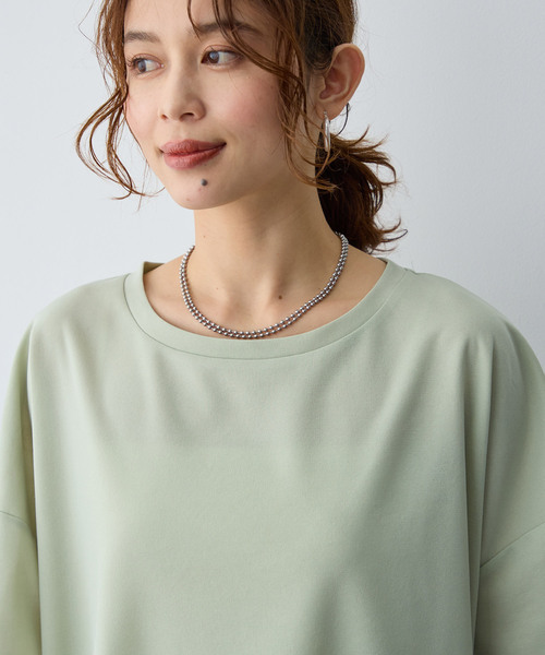 anyfee(エニフィー)の「【anyfee/大きいサイズ】バックフリルTシャツトップス(Tシャツ/カットソー・レディース・ブラック/ライトグリーン・LL/3L/4L/5L)」の14枚目の写真