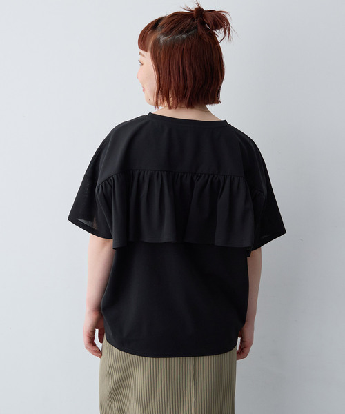 anyfee(エニフィー)の「【anyfee/大きいサイズ】バックフリルTシャツトップス(Tシャツ/カットソー・レディース・ブラック/ライトグリーン・LL/3L/4L/5L)」の21枚目の写真