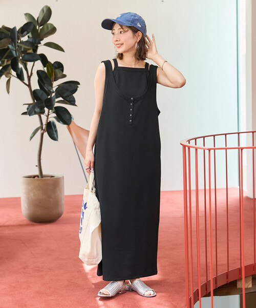限定展開 2way キャミセット ボタン ワンピース（ワンピース