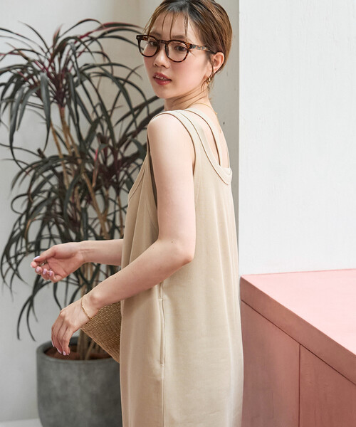 FREAK'S STORE(フリークスストア)の「限定展開 2way キャミセット ボタン ワンピース(ワンピース・レディース・ベージュ/ネイビー/キャメル/ブラック・フリ-)」の19枚目の写真