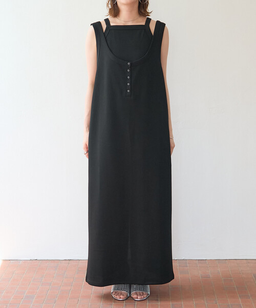 FREAK'S STORE(フリークスストア)の「限定展開 2way キャミセット ボタン ワンピース(ワンピース・レディース・ベージュ/ネイビー/キャメル/ブラック・フリ-)」の22枚目の写真