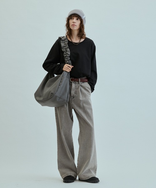 cii(シー)の「【UNISEX】Draw string shoulder bag / ドロストショルダーバッグ(ショルダーバッグ・メンズ・ブルー/グレー/ブラック/ブラウン・FREE)」の13枚目の写真