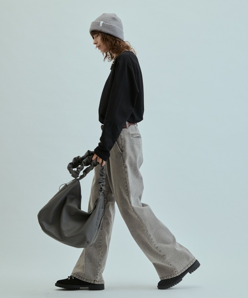 cii(シー)の「【UNISEX】Draw string shoulder bag / ドロストショルダーバッグ(ショルダーバッグ・メンズ・ブルー/グレー/ブラック/ブラウン・FREE)」の15枚目の写真