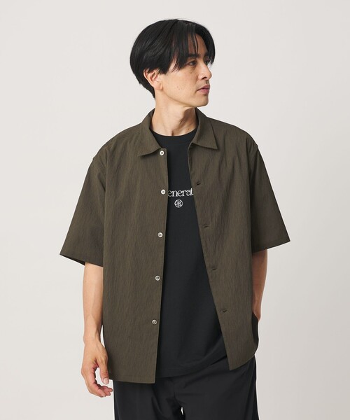 BEAUTY&YOUTH UNITED ARROWS(ビューティーアンドユースユナイテッドアローズ)の「ヨウリュウ キャンプカラー シャツ FORM型 吸水速乾 通気性(シャツ/ブラウス・メンズ・ネイビー/オフホワイト/オリーブ・M/XL/S/L)」の2枚目の写真