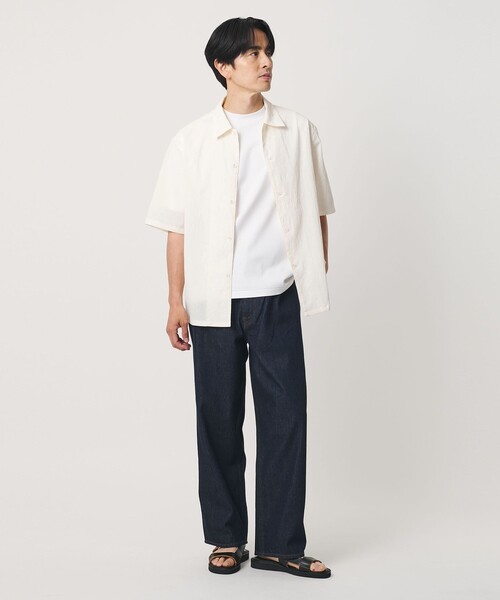 BEAUTY&YOUTH UNITED ARROWS(ビューティーアンドユースユナイテッドアローズ)の「ヨウリュウ キャンプカラー シャツ FORM型 吸水速乾 通気性(シャツ/ブラウス・メンズ・ネイビー/オフホワイト/オリーブ・M/XL/S/L)」の6枚目の写真
