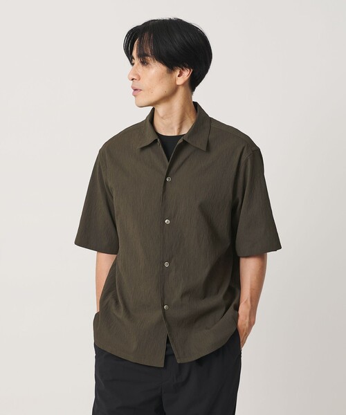 BEAUTY&YOUTH UNITED ARROWS(ビューティーアンドユースユナイテッドアローズ)の「ヨウリュウ キャンプカラー シャツ FORM型 吸水速乾 通気性(シャツ/ブラウス・メンズ・ネイビー/オフホワイト/オリーブ・M/XL/S/L)」の8枚目の写真
