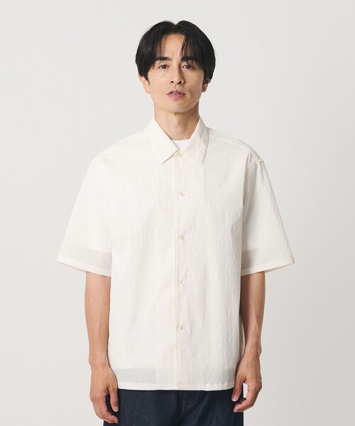 BEAUTY&YOUTH UNITED ARROWS(ビューティーアンドユースユナイテッドアローズ)の「ヨウリュウ キャンプカラー シャツ FORM型 吸水速乾 通気性(シャツ/ブラウス・メンズ・ネイビー/オフホワイト/オリーブ・M/XL/S/L)」の11枚目の写真