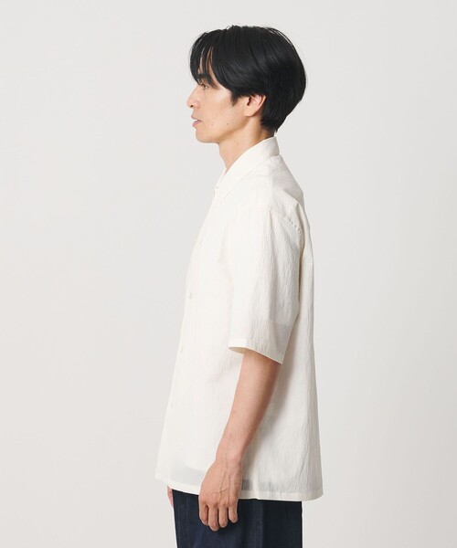 BEAUTY&YOUTH UNITED ARROWS(ビューティーアンドユースユナイテッドアローズ)の「ヨウリュウ キャンプカラー シャツ FORM型 吸水速乾 通気性(シャツ/ブラウス・メンズ・ネイビー/オフホワイト/オリーブ・M/XL/S/L)」の12枚目の写真