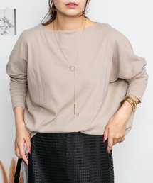 ドルマンスリーブボートネック長袖Tシャツ