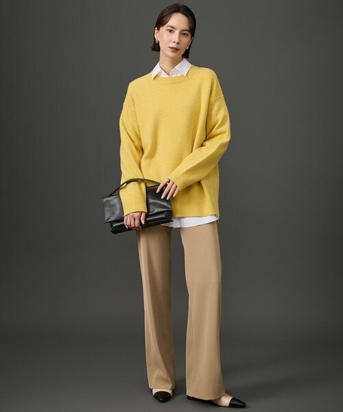 自由区(ジユウク)の「ハイストレッチドライカルゼフレア パンツ(その他パンツ・レディース・黄土色系/ブラック系・32)」の7枚目の写真