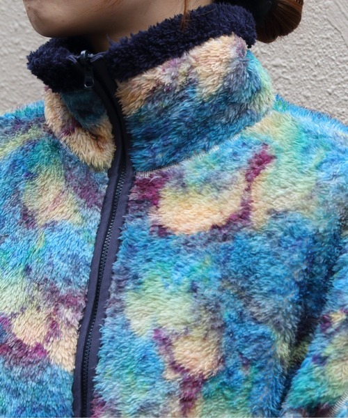 MEYAME(メヤメ)の「MEYAME/メヤメ プリント/ソリッド リバーシブルフリースジャケット PRINT/SOLID REVERSIBLE FLEECE JACKET MEY-2511(その他トップス・レディース・ブルー・FREE)」の2枚目の写真