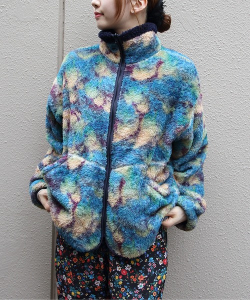 MEYAME(メヤメ)の「MEYAME/メヤメ プリント/ソリッド リバーシブルフリースジャケット PRINT/SOLID REVERSIBLE FLEECE JACKET MEY-2511(その他トップス・レディース・ブルー・FREE)」の11枚目の写真