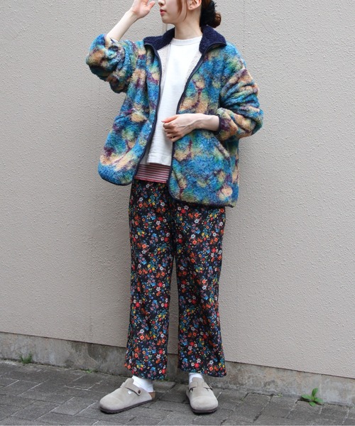 MEYAME(メヤメ)の「MEYAME/メヤメ プリント/ソリッド リバーシブルフリースジャケット PRINT/SOLID REVERSIBLE FLEECE JACKET MEY-2511(その他トップス・レディース・ブルー・FREE)」の13枚目の写真