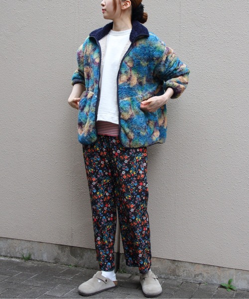 MEYAME(メヤメ)の「MEYAME/メヤメ プリント/ソリッド リバーシブルフリースジャケット PRINT/SOLID REVERSIBLE FLEECE JACKET MEY-2511(その他トップス・レディース・ブルー・FREE)」の14枚目の写真