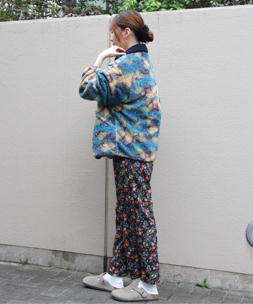 MEYAME(メヤメ)の「MEYAME/メヤメ プリント/ソリッド リバーシブルフリースジャケット PRINT/SOLID REVERSIBLE FLEECE JACKET MEY-2511(その他トップス・レディース・ブルー・FREE)」の15枚目の写真