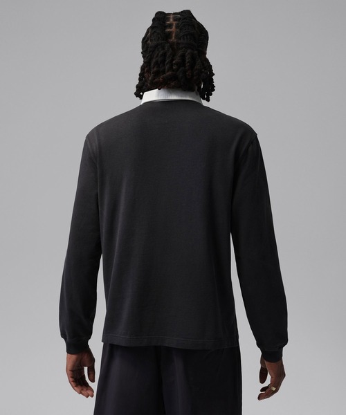 JORDAN BRAND(ジョーダンブランド)の「JORDAN BRAND M J FLT ESS RUGBY TOP / ジョーダン ブランド FLT ESS RUGBY L/S トップ/NIKE【SP】(Tシャツ/カットソー・メンズ・ブルー/ブラック・XL/L/M/S/XXL)」の8枚目の写真