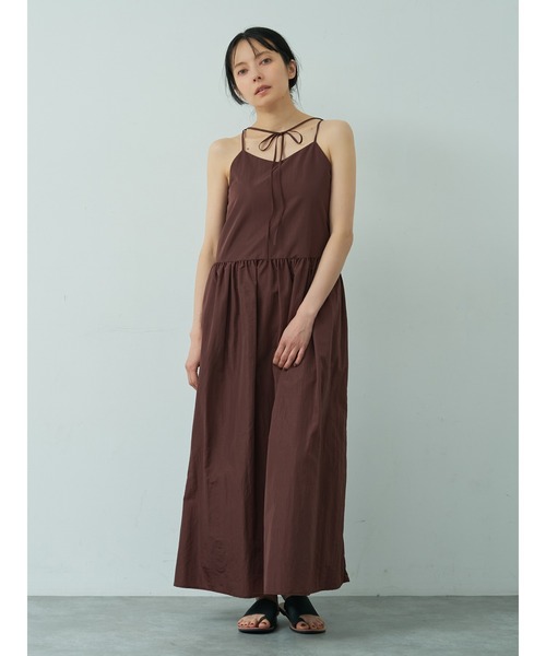 abahouse mavie(アバハウスマヴィ)の「【ベッキーコラボ】2WAYリボン キャミソールワンピース(ワンピース・レディース・ダークネイビー/ブラウン/グレー/カーキ・フリー)」の6枚目の写真