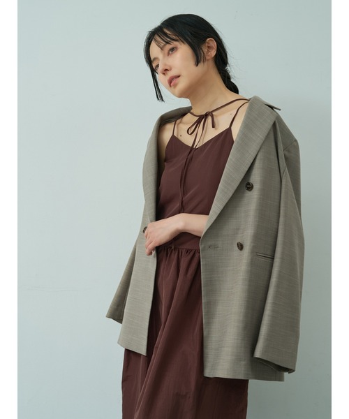 abahouse mavie(アバハウスマヴィ)の「【ベッキーコラボ】2WAYリボン キャミソールワンピース(ワンピース・レディース・ダークネイビー/ブラウン/グレー/カーキ・フリー)」の5枚目の写真