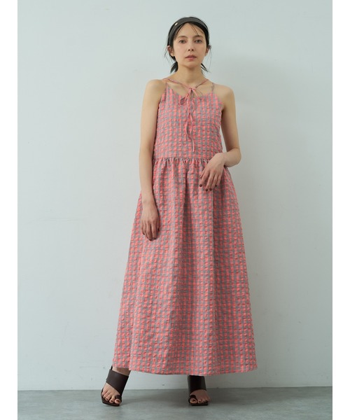 abahouse mavie(アバハウスマヴィ)の「【ベッキーコラボ】2WAYリボン キャミソールワンピース(ワンピース・レディース・ダークネイビー/ブラウン/グレー/カーキ・フリー)」の10枚目の写真