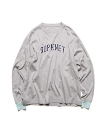 COLLEGE LOGO COLOR RIBBED L/S WIDE TEE