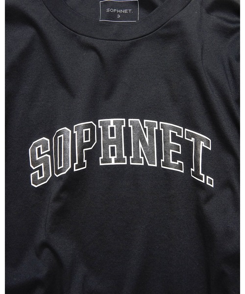 SOPHNET.(ソフネット)の「COLLEGE LOGO COLOR RIBBED L/S WIDE TEE(Tシャツ/カットソー・メンズ・グレー/ブラック・3/4/2/1)」の5枚目の写真