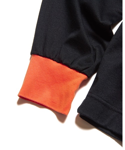 SOPHNET.(ソフネット)の「COLLEGE LOGO COLOR RIBBED L/S WIDE TEE(Tシャツ/カットソー・メンズ・グレー/ブラック・3/4/2/1)」の6枚目の写真
