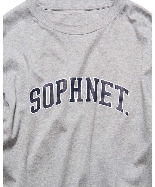 SOPHNET.(ソフネット)の「COLLEGE LOGO COLOR RIBBED L/S WIDE TEE(Tシャツ/カットソー・メンズ・グレー/ブラック・3/4/2/1)」の8枚目の写真