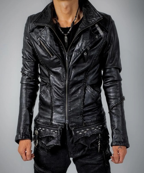 14th Addiction(フォーティーンスアディクション)の「14th Addiction/フォーティーンスアディクション/Horizon Jacket(ライダースジャケット・メンズ・ブラック・MEDIUM/LARGE)」の2枚目の写真