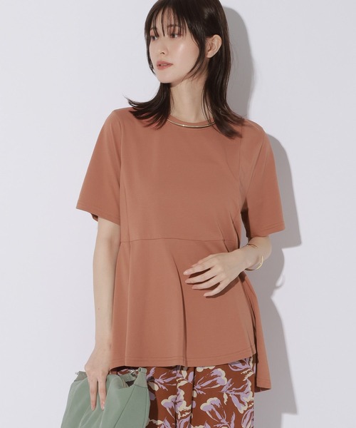 LAKOLE（ラコレ）の「＜接触冷感＞アシメデザインT / 1023228（Tシャツ/カットソー・レディース・オフホワイト/ブラック・FREE）」の16枚目の写真